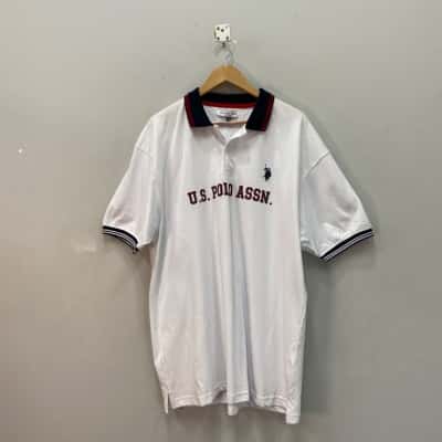 U.S. Polo Assn. Mens  Size XXXL Polo Shirt White 