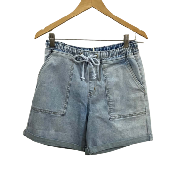 Wakee Womens  Size 10 Sammy Denim Shorts Washed Blue 
