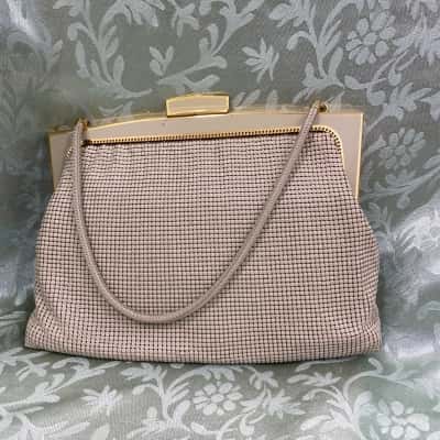 Glomesh Womens Cream handbag