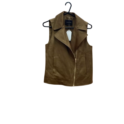 Massimo Dutti Womens Size XS Bronze Vest Zip Top 