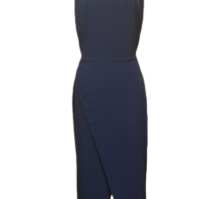 Finders Keepers Womens  Size XL Halter Neck Dress Navy Blue 