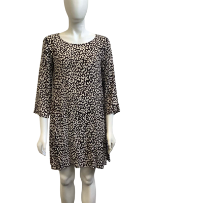 Mister Zimi Womens  Size 10 Patterned Mini Dress Black / White
