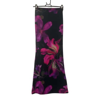 Women’s White Fox  Size XS Bodycon Dress Black  / Floral / Purple 