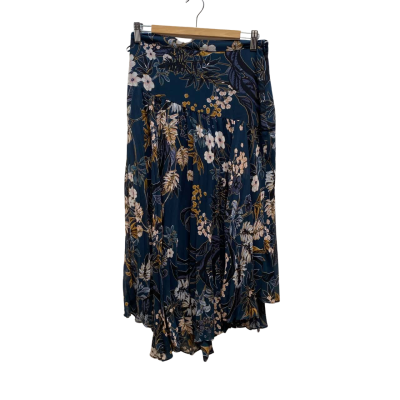 Witchery Womens  Size 8 Blue Floral Skirt
