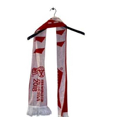  Unisex Red / White Scarf