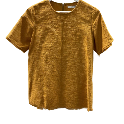 C&M Camilla and Marc Womens  Size M Mustard distressed top