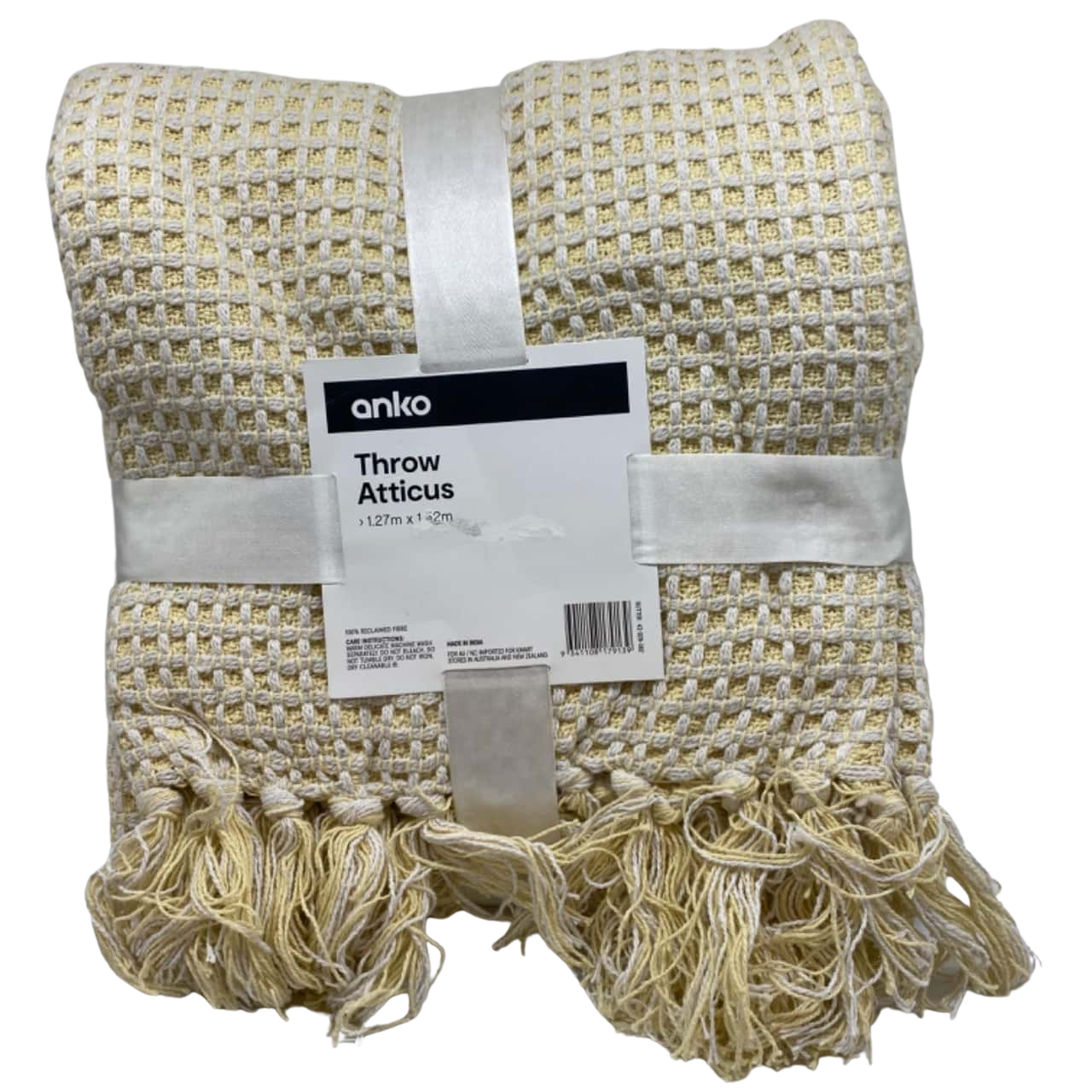 anko. Throw atticus. 1.27m x 1.52m 100 reclaimed fibre. Original