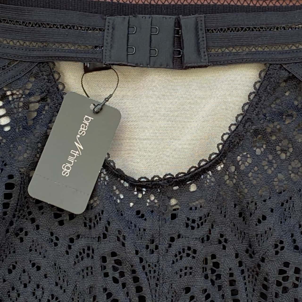 Bras and Things Womens Size 8 Black Lace Narnia Bodysuit (s)