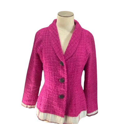 Trelise Cooper Pink Hip Length Coat Size 8