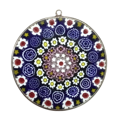  Women’s Multicoloured Millefiori Murano Glass Pendant 