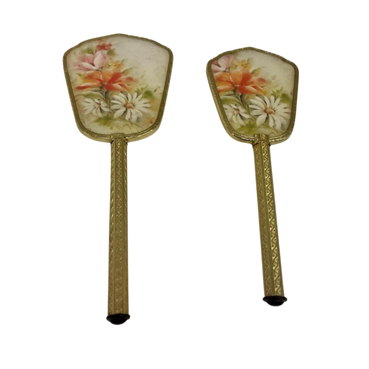 Vintage Floral mirror & brush Set (s)