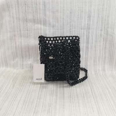 Seed Heritage Stunning /Black Facet Beaded /Shoulder /Evening /Handbag - Brand New with Tags - RRP $79.95 