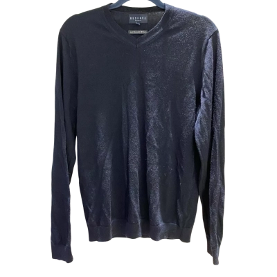 Reserve Australia Mens Size S V-Neck Jumper Navy Blue (100% Merino Wool) 