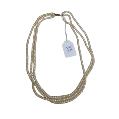  Womens Real Pearl 3 Layered Necklace 