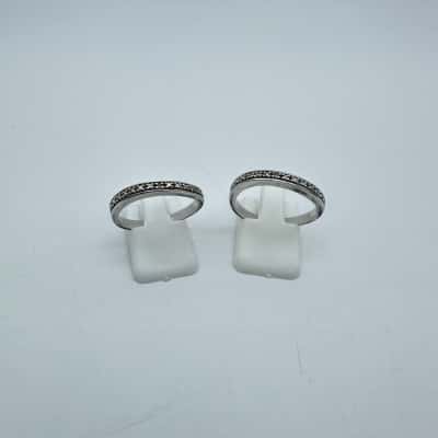 Clear Stone Rings Stamped 925 BGE 