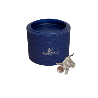 swarovski Crystal Kitten playing with ball Figure