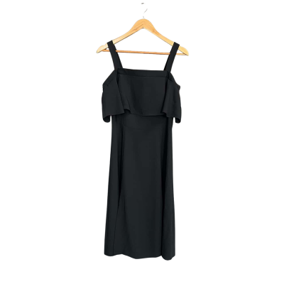 Whistles Black piper strap midi dress Women's US size 6