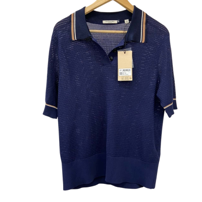 Brand New - Scotch & Soda - Mens Knitted Polo Shirt - Size XL - Blue 