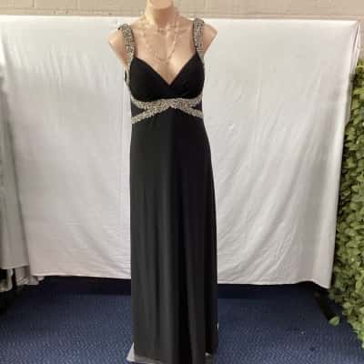  Womens  Size 14 Formal Dress Black  Mr K