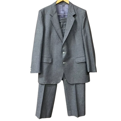 Vintage YSL Diffusion Hommes Grey Pinstriped Suit