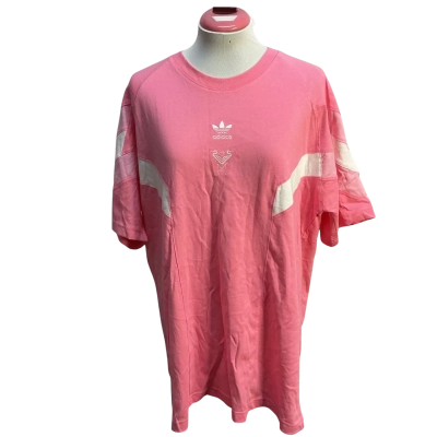 Adidas Womens  Size L T-shirt Pink  / White 