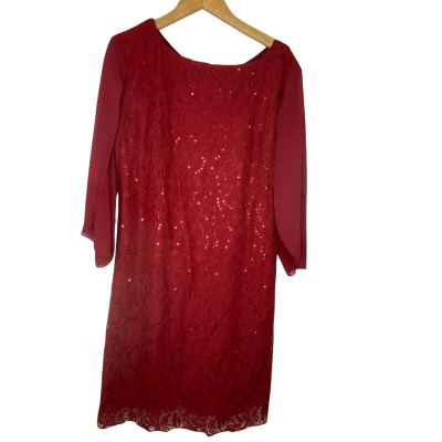 Cooan Womens  Size XL Cocktail Dress Maroon 