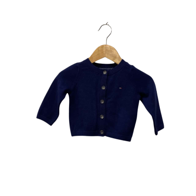Tommy Hilfiger Baby Size 6-9m Cardigan Crown Blue 
