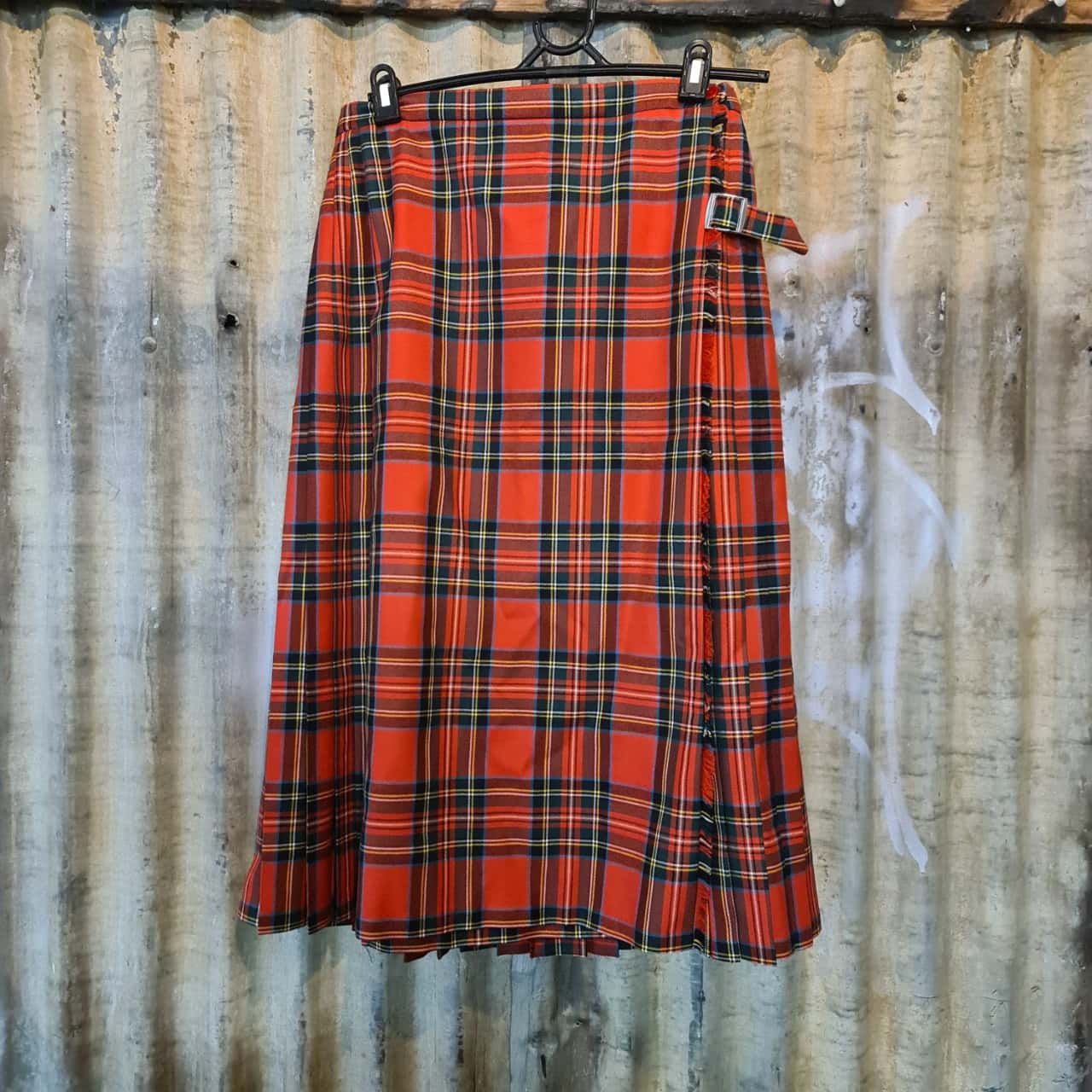 Fletcher Jones Kilt Size 16 Checked / Red