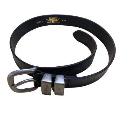 RM Williams Mens  Size 32 Black  / Silver leather belt