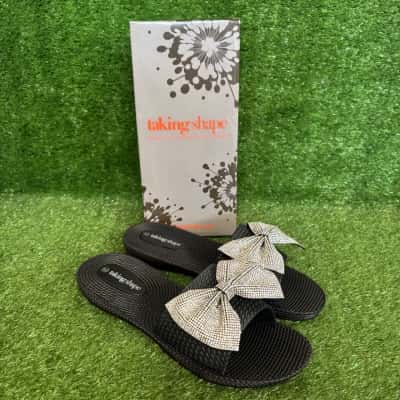 Taking Shape Bling Bow Slide Jelly Sandal Size 42