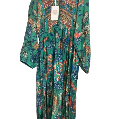  Womens  Size L Casual Dress Green / Multicoloured 