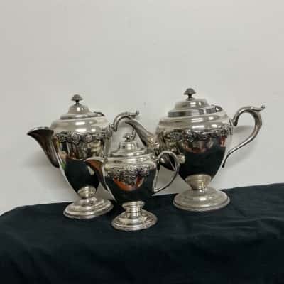 Vintage Royal Windsor Silver-Plated Tea Service Set