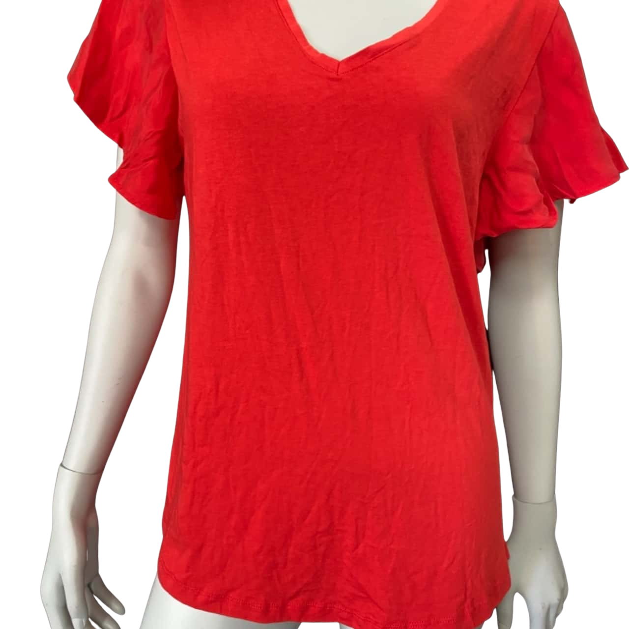 Elm Womens Size 8 Short Sleeve Red Nikki Tee