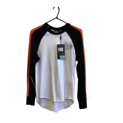 BNWT Harley Davidson Women's Size S Long Sleeve T-shirt Black & White 