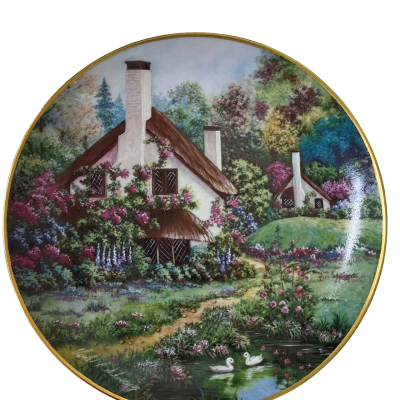  Franklin Mint Heirloom Recommendation “A Cozy Glen” collector plate