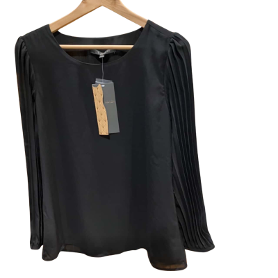 Liz Jordan Womens  Size 8 Long Sleeve Top Black  