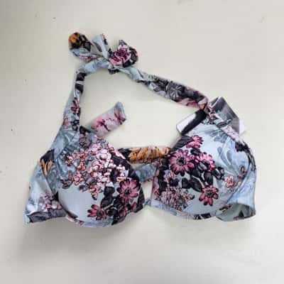 Isola By Megan Gale Rose Blushed Plunge Halter Bra   Size 10 