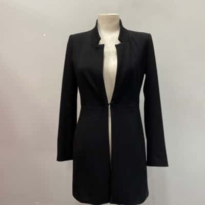Zara Womens  Size S Long Blazer Black  