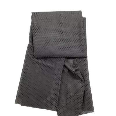 Grey Nylon Sheer University Style Singlet Fabric ( with holes)150 x 165 cm.       Fab2
