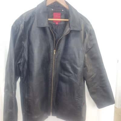  Mens Roadhouse Pig Leather Size XXL Biker Black Jacket Mens Roadhouse Pig Leather Size XXL Biker Black Jacket 