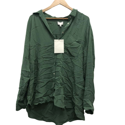 Witchery Womens  Size 16 Button Up Top Green BNWT$99