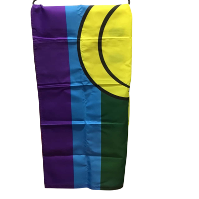 Smiley Face Rainbow Flag 
