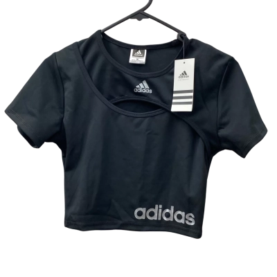 Adidas Womens  ‘’Cutout Cali’ Size M T-Shirt Black  