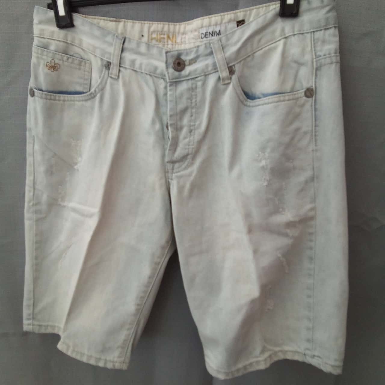 Henleys Mens Light Blue Jean Shorts 