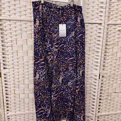 Reiss Womens  Size 12 Maxi Skirt Animal print / Blue 