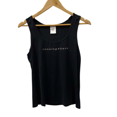 Running Bare Black Tank Top, Size 10