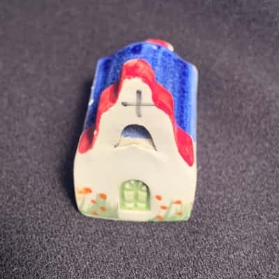 Hand painted Ceramic Miniature Chapel Souvenir