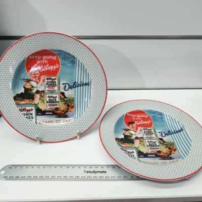 Kellogg's Decorative Plates Vintage Pair 