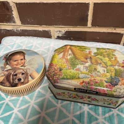 2 Vintage Toffee Tins