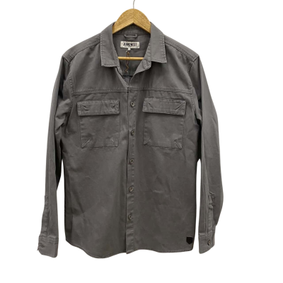 Jeanswest Mens  Size S Cotton/Denim Long Sleeve Shirt Grey 
